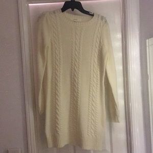 F21 Cream sweater dress